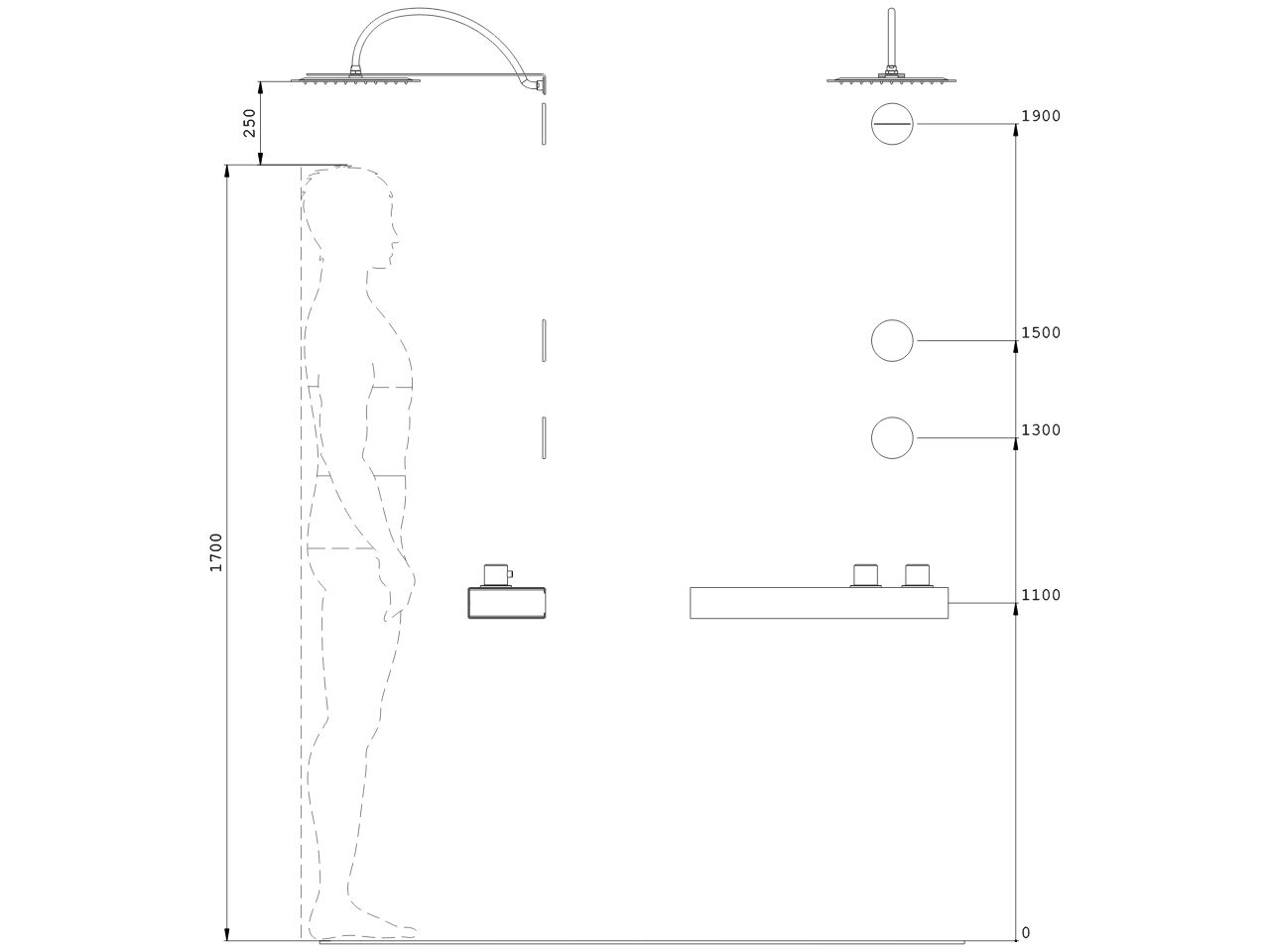 Стержень из нержавеющей стали с ручным душем Cropelli Alyssia ARCH-00064412 - Вид №40