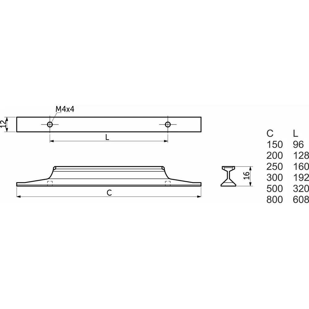 Мебельная ручка-скоба Stells-320 320 мм золото 87684408 STLM-2170707 AKS  - Вид №5