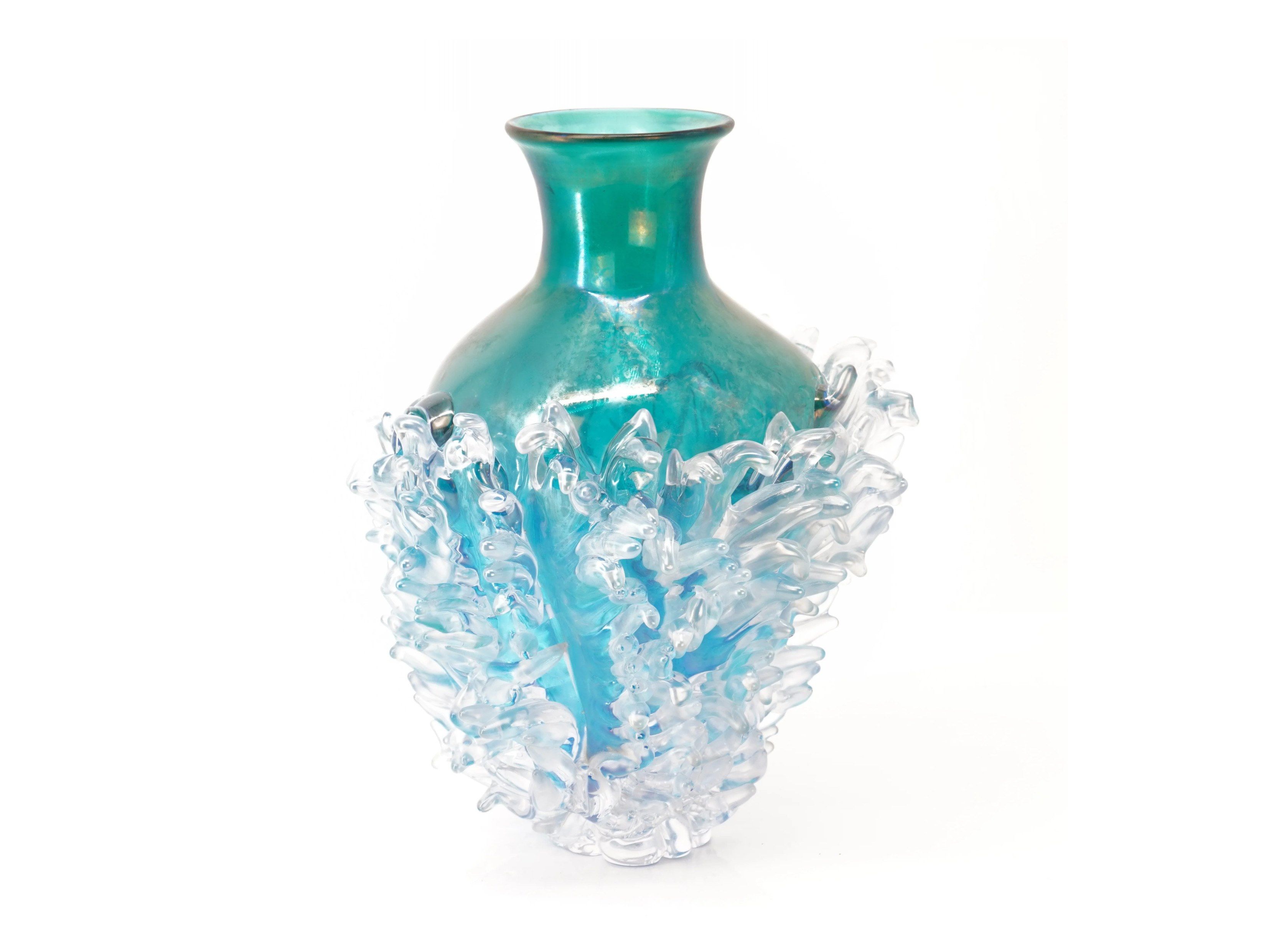 ВАЗа ручной работы из муранского стекла Wave Murano Glass плюм ARCH-00130209 - Вид №1