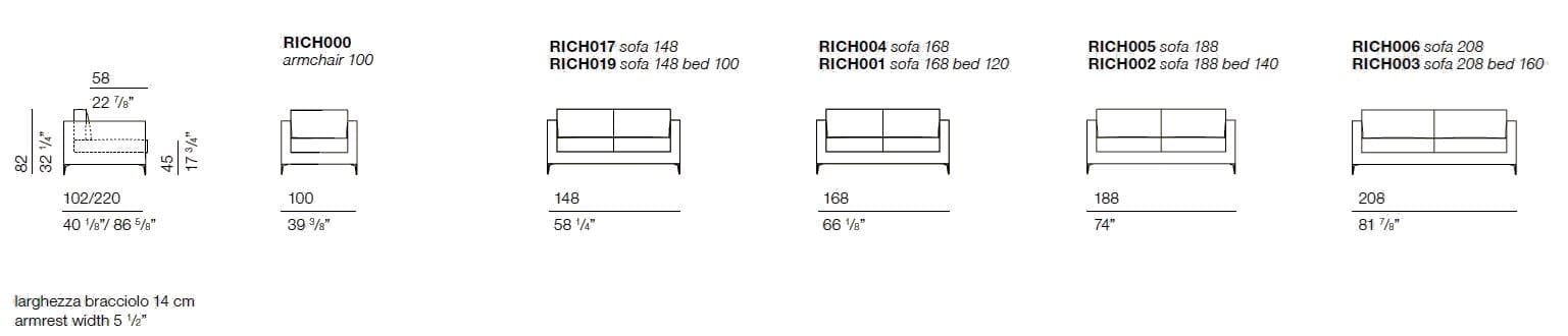 Ткань раскладной диван-кровать BODEMA RICHARD ARCH-00056174 - Вид №4