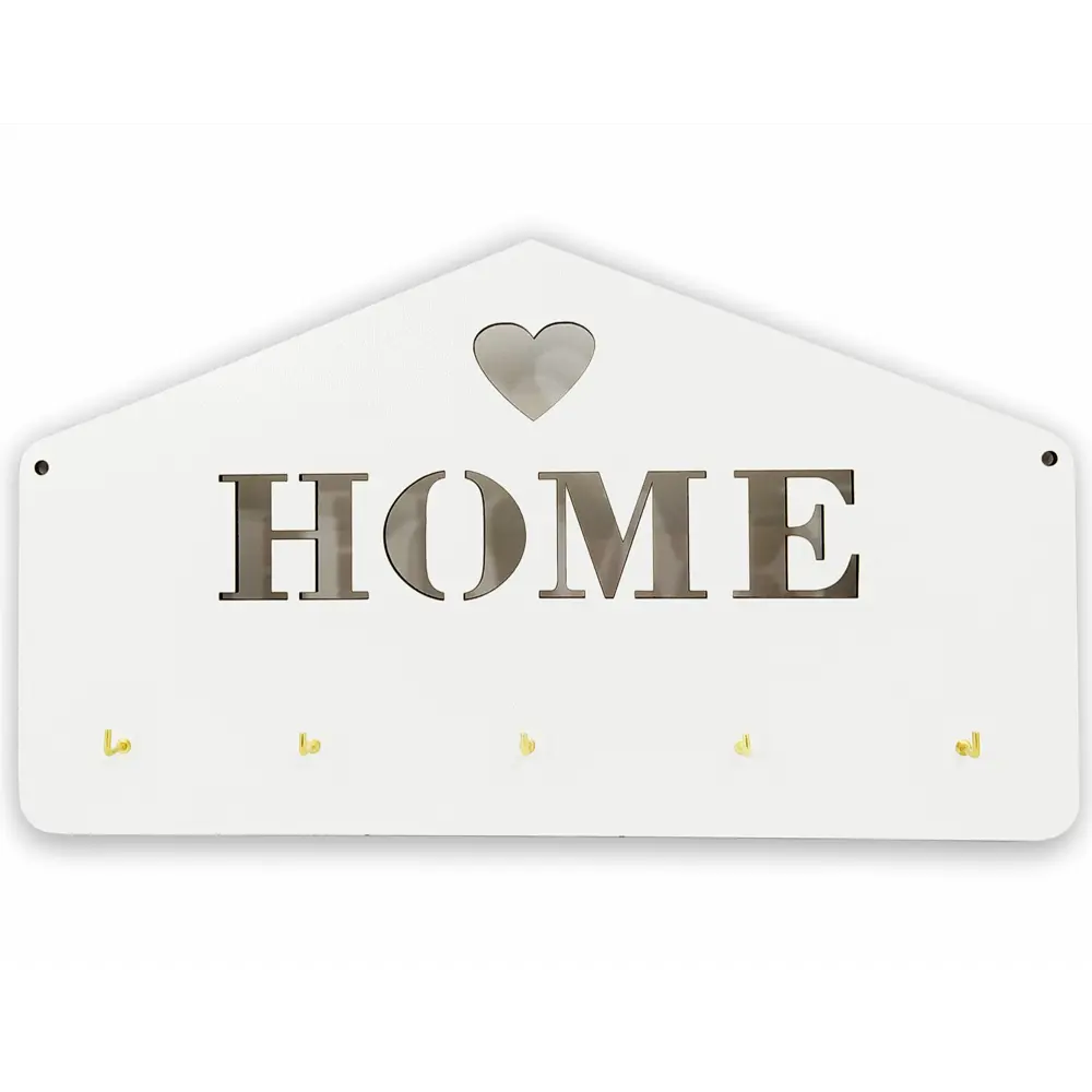 Ключница Home 17x30x3 мм МДФ цвет белый Santreyd STLM-2008377