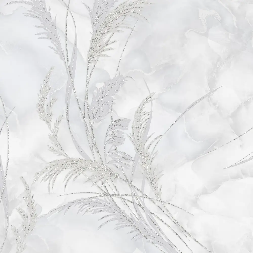 Обои Anturage Tenero серые с растительным орнаментом 89414272 STLM-1572247 - Вид №1