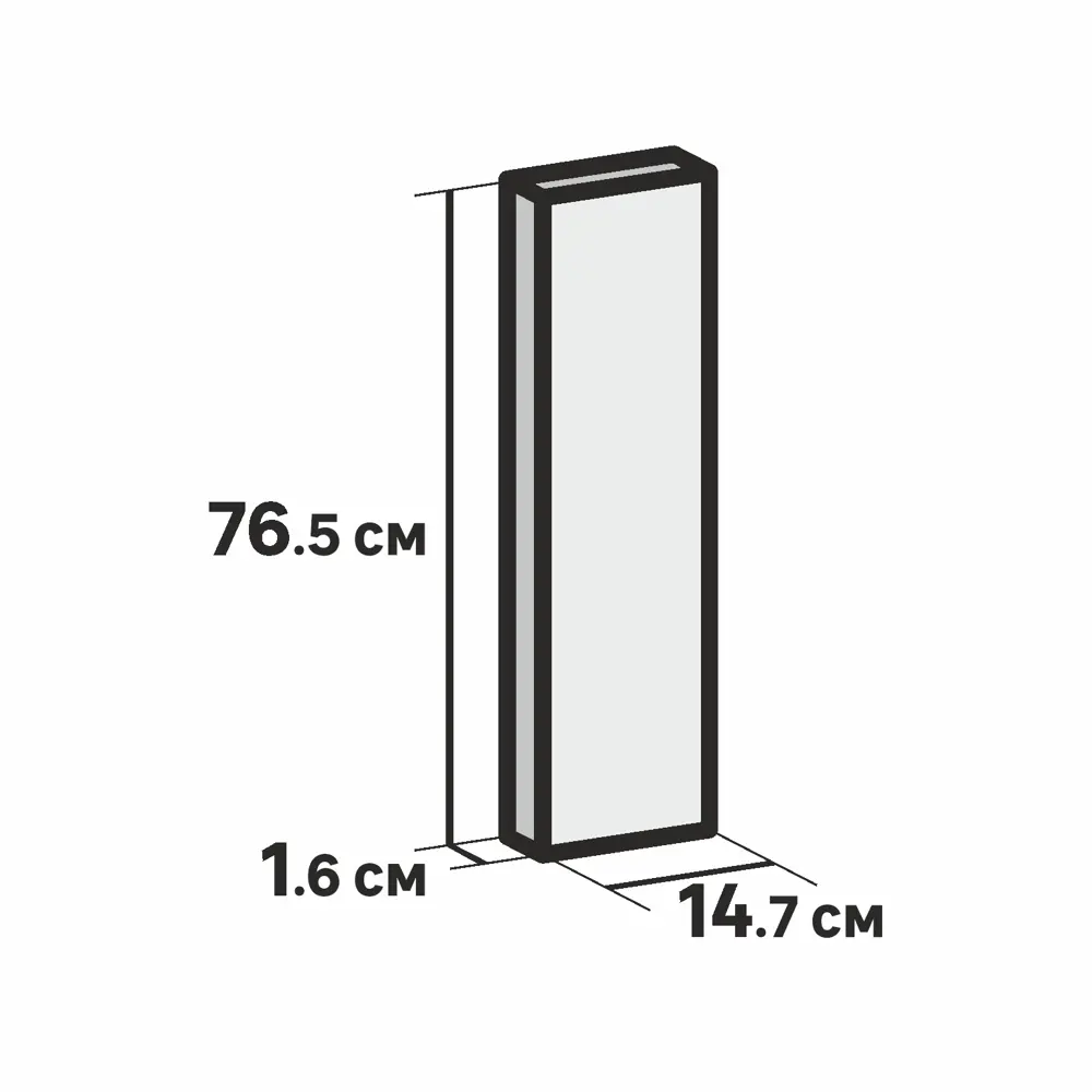 Фасад для кухонного шкафа Фатеж 14.7x76.5 см Delinia ID ЛДСП цвет белый STLM-2065059 - Вид №7