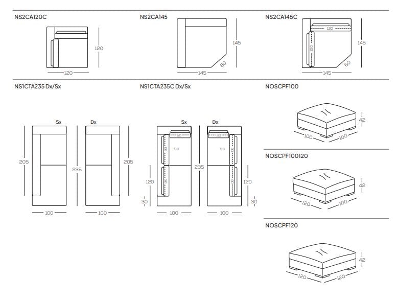 Угловой съемный диван из ткани GRUPPO FOX день Фокса ARCH-00015647 - Вид №8