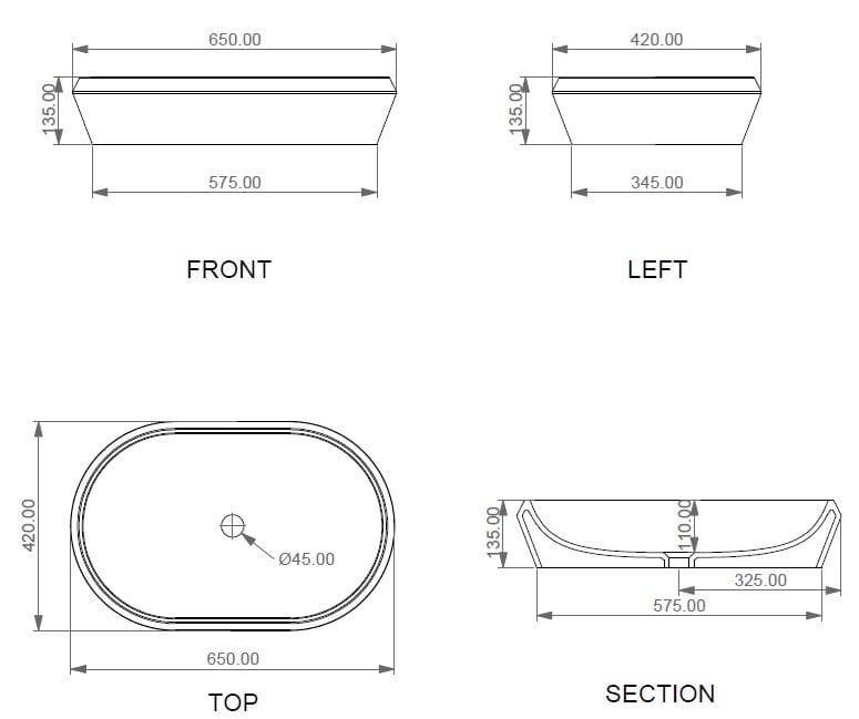 Керамическая овальная столешница GSG Ceramic Design Cruise ARCH-00062028 - Вид №10