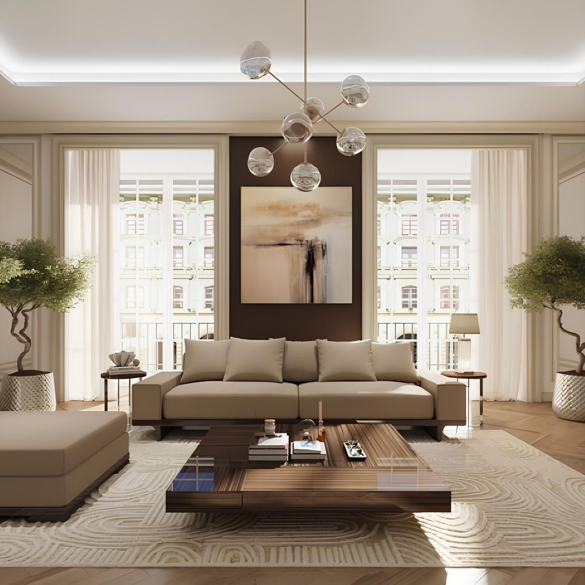 Диван с журнальной стойкой на 3 места HUGUES CHEVALIER SACH ARCH-00146700 - Вид №2