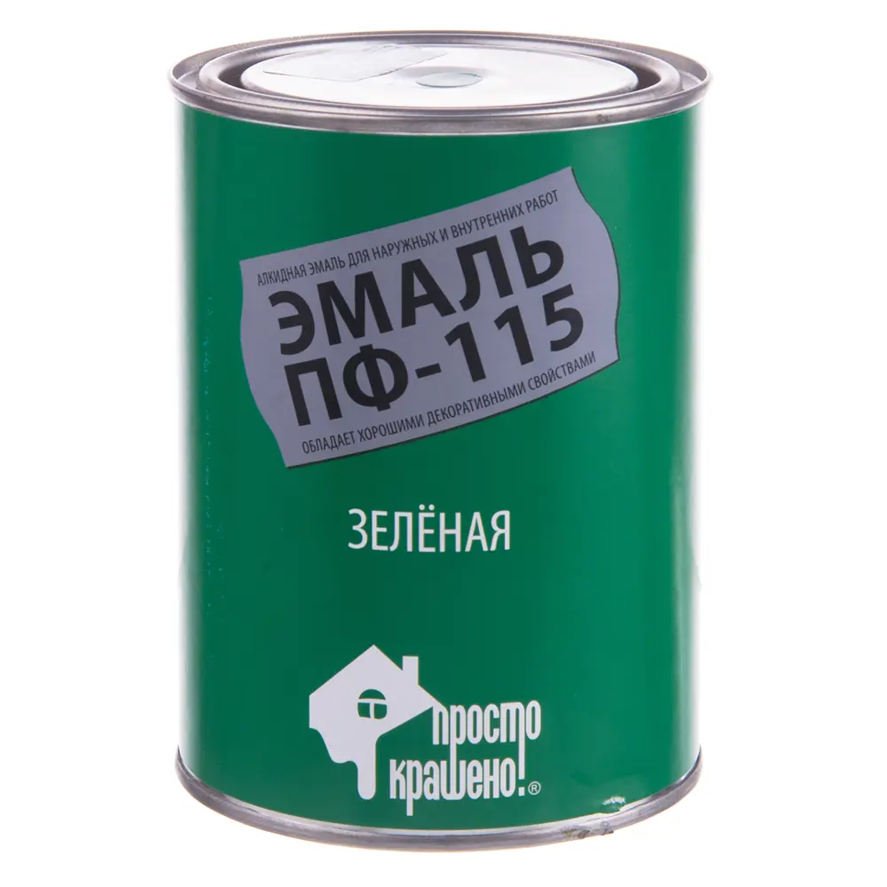 Эмаль Простокрашено ПФ-115 цвет зелёный 0.9 кг 11904822 STLM-2149455 