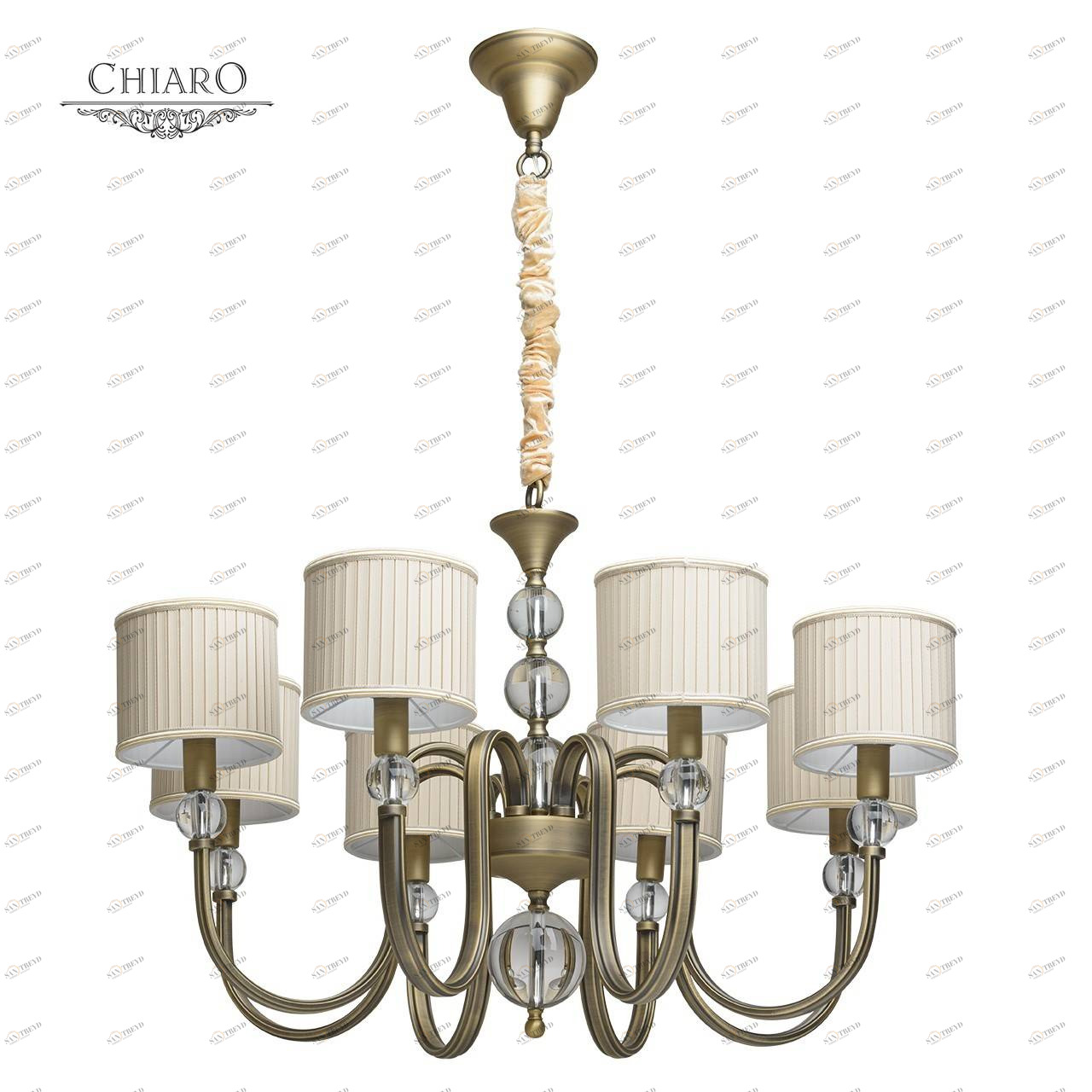 Подвесная люстра Chiaro София 355012008 бежевая CHIARO ДИЗАЙНЕРСКИЕ, СОФИЯ 059414 Бежевый 