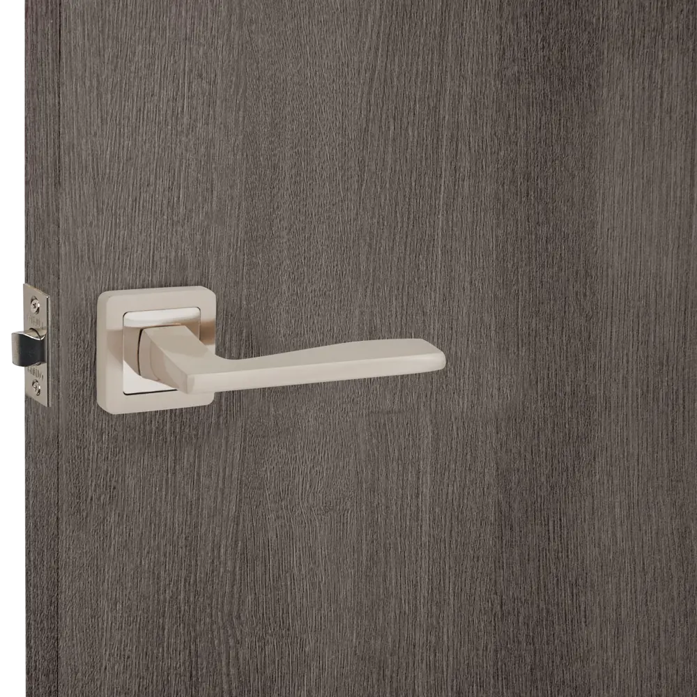 Дверные ручки Punto Rich без запирания цвет матовый никель/хром STLM-2082164 - Вид №5