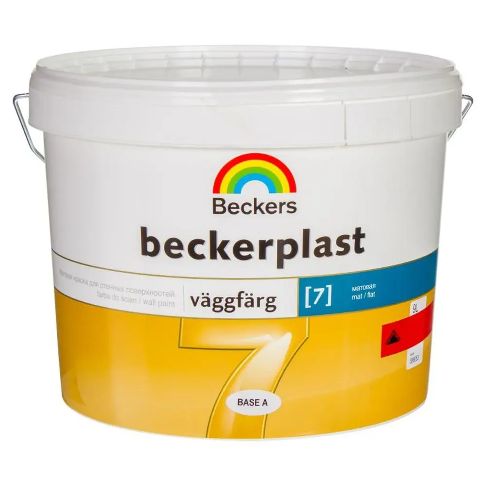 Краска Beckerplast-7 цвет белый 9 л база А 11600626 STLM-2207875 Beckers 