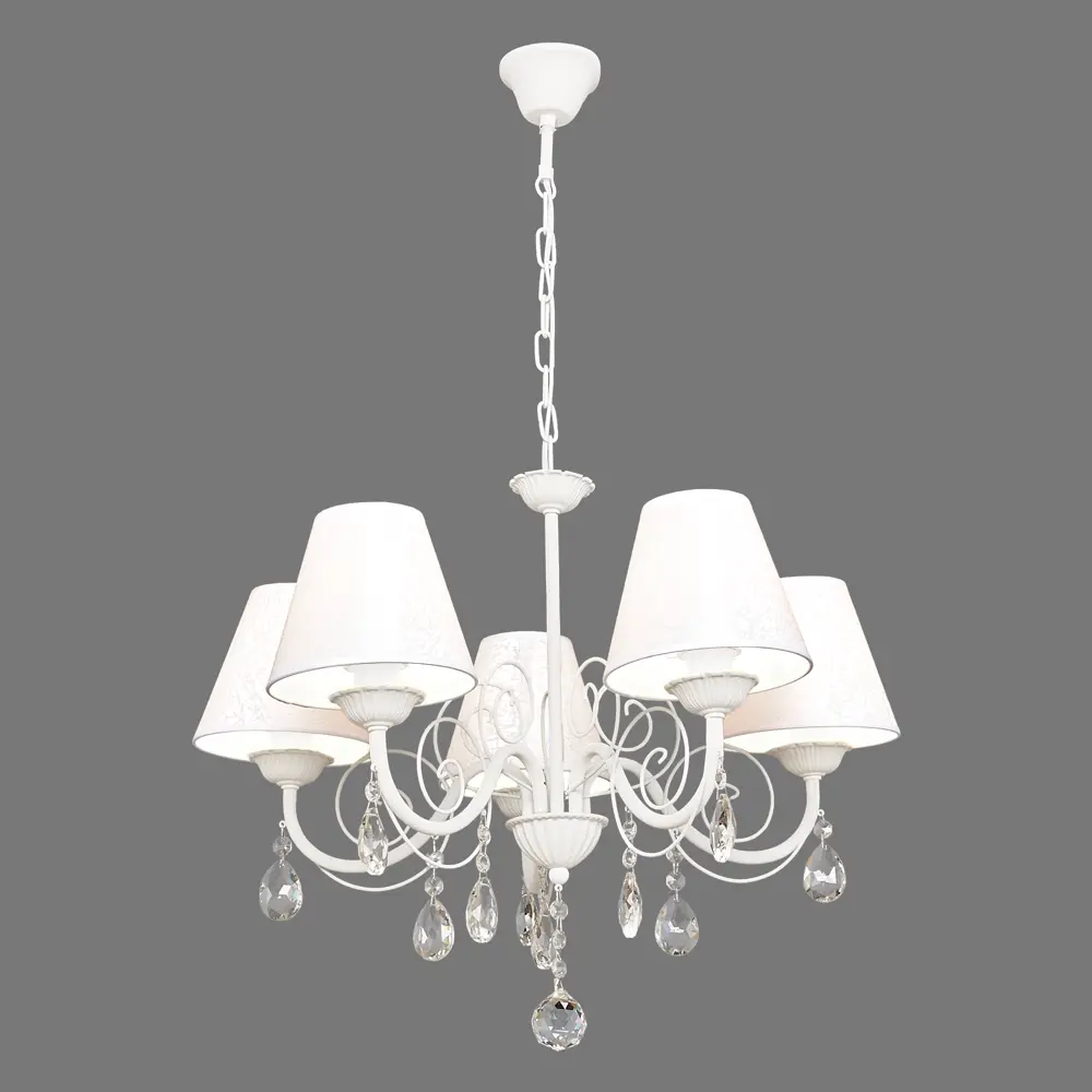 Люстра подвесная Светпромъ под лампу Е14 металл цвет белый STLM-2198267 - Вид №1