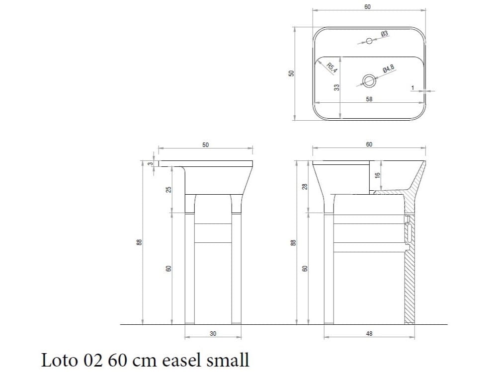 Отдельно стоящая мраморная раковина Kreoo LOTO ARCH-00116154 - Вид №4