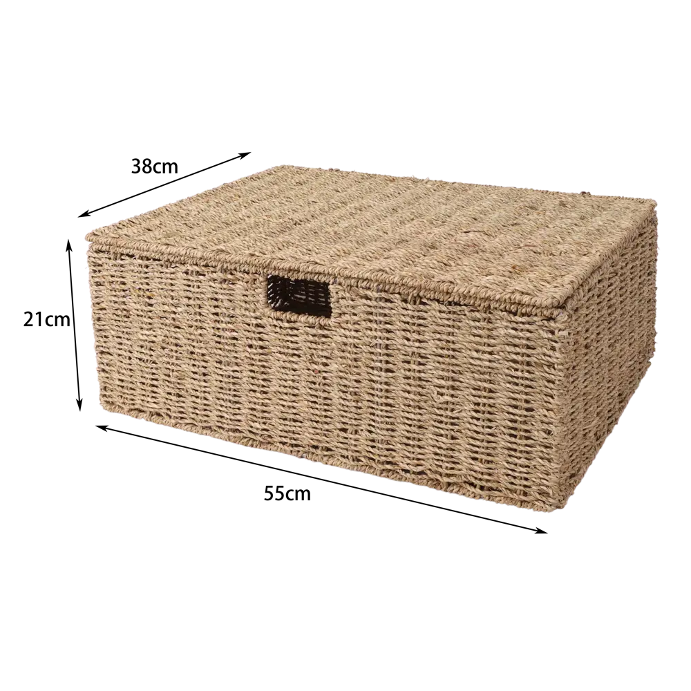 Корзина Konsensa 55x21x38 см морской тростник цвет бежевый 89439460 STLM-2086645 