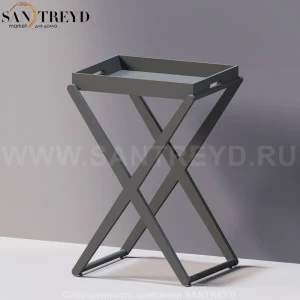 Agape X Высокий столик со съемным лотком серый ACOM0622G