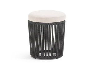 Алюминиевый круглый садовый пуф с порошковым покрытием