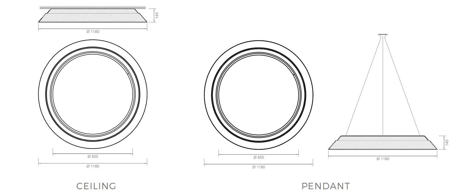 Алюминиевый светодиодный подвесной светильник ENGI LUNA PIENA ARCH-00133142 - Вид №2