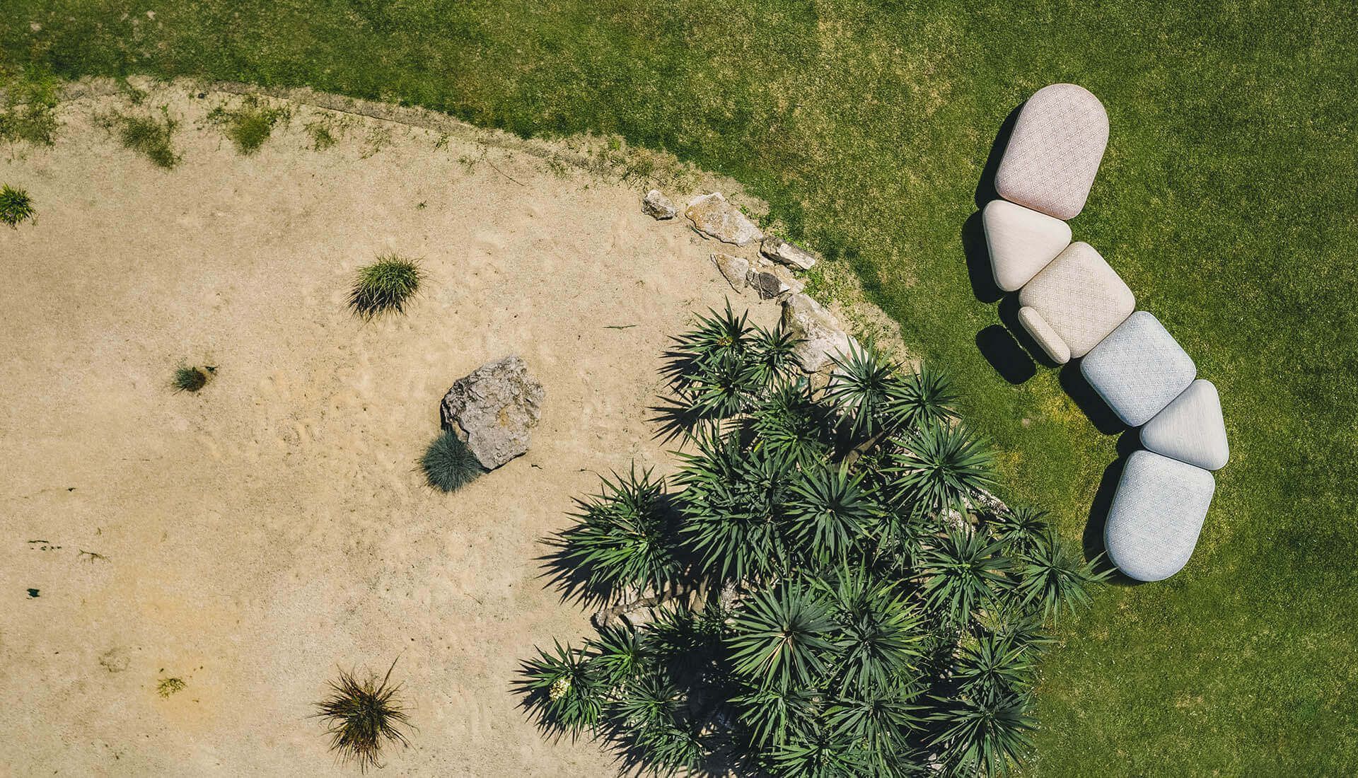 Ткань круглый сад пуфик True Design Code Out ARCH-00138872 - Вид №11