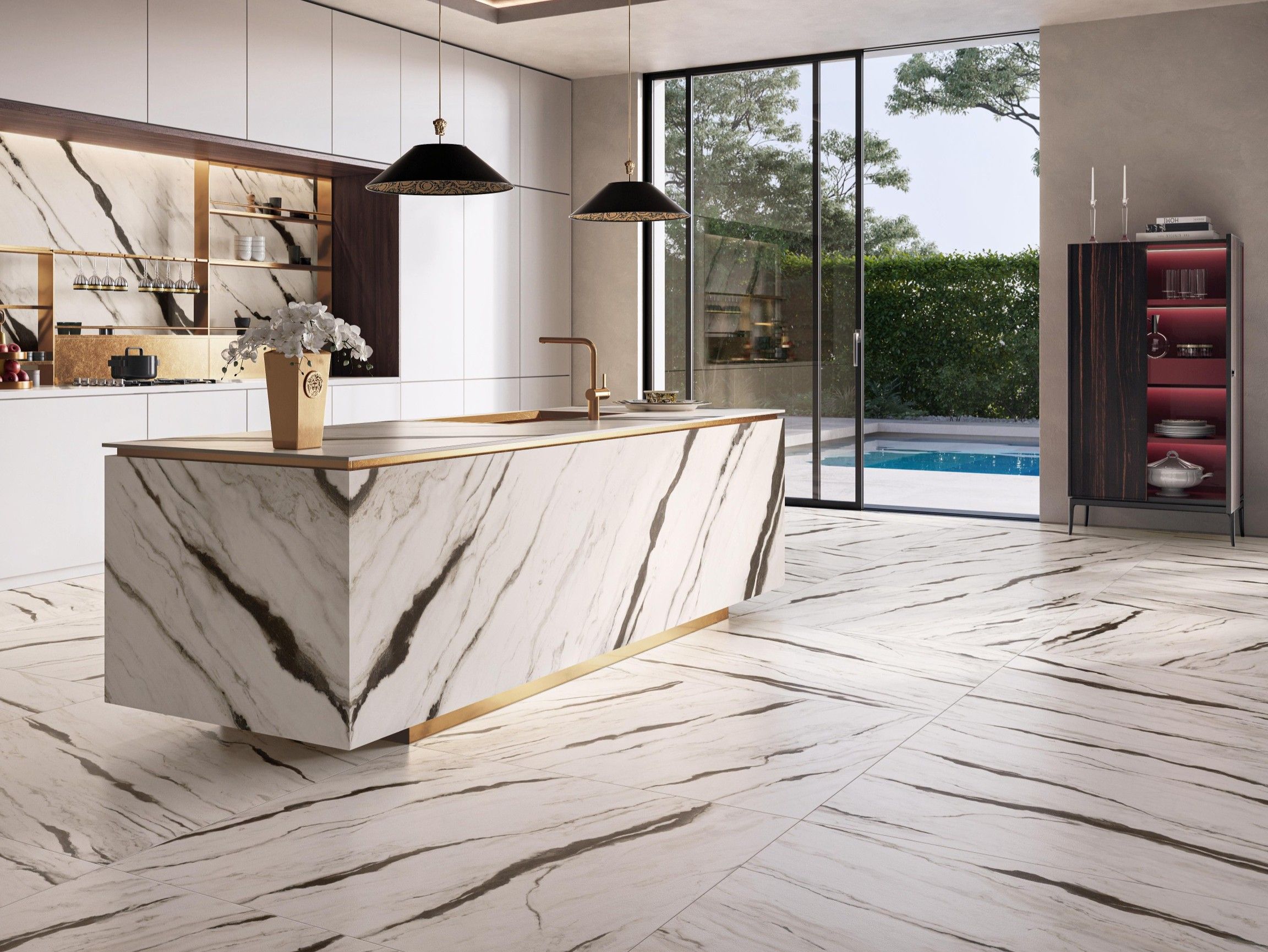 Пол / керамогранит с мраморным эффектом Versace Ceramics Maximvs ARCH-00044415