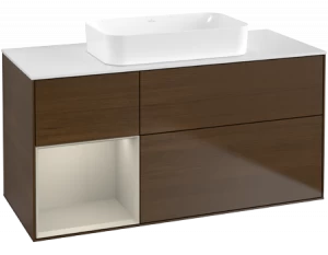 Villeroy&Boch Тумба под раковину Прямоугольная версия F701HHGN Finion Walnut Veneer