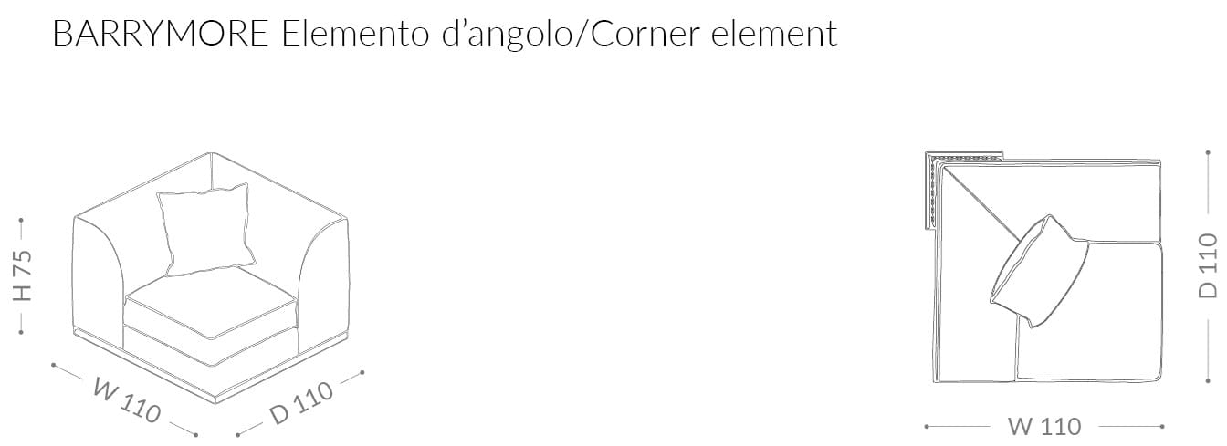 Бархатный диван BRUNO ZAMPA BARRYMORE ARCH-00128718 - Вид №2