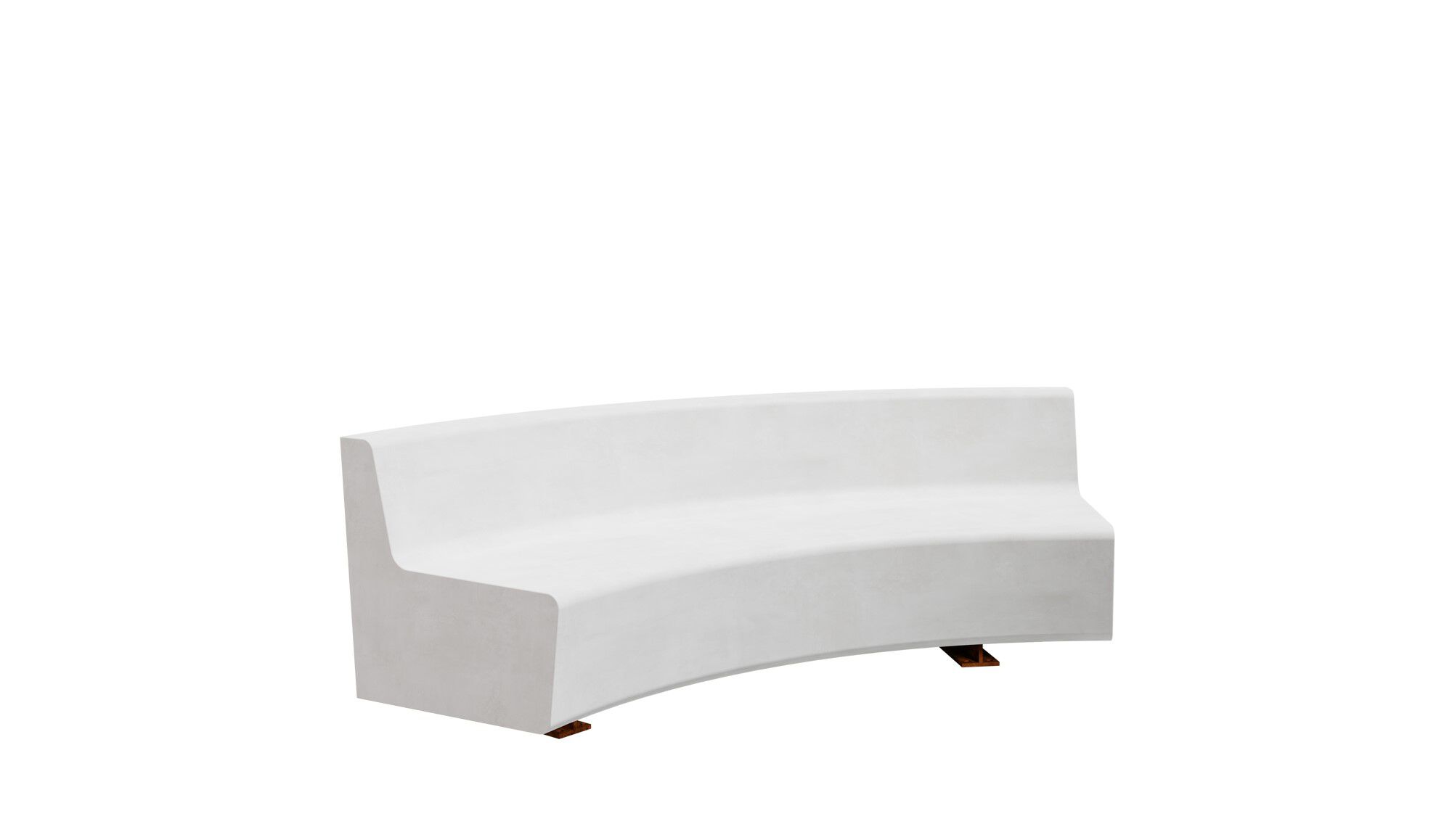 Изогнутая бетонная скамья без спинки amop Tejo ARCH-00066471 - Вид №1