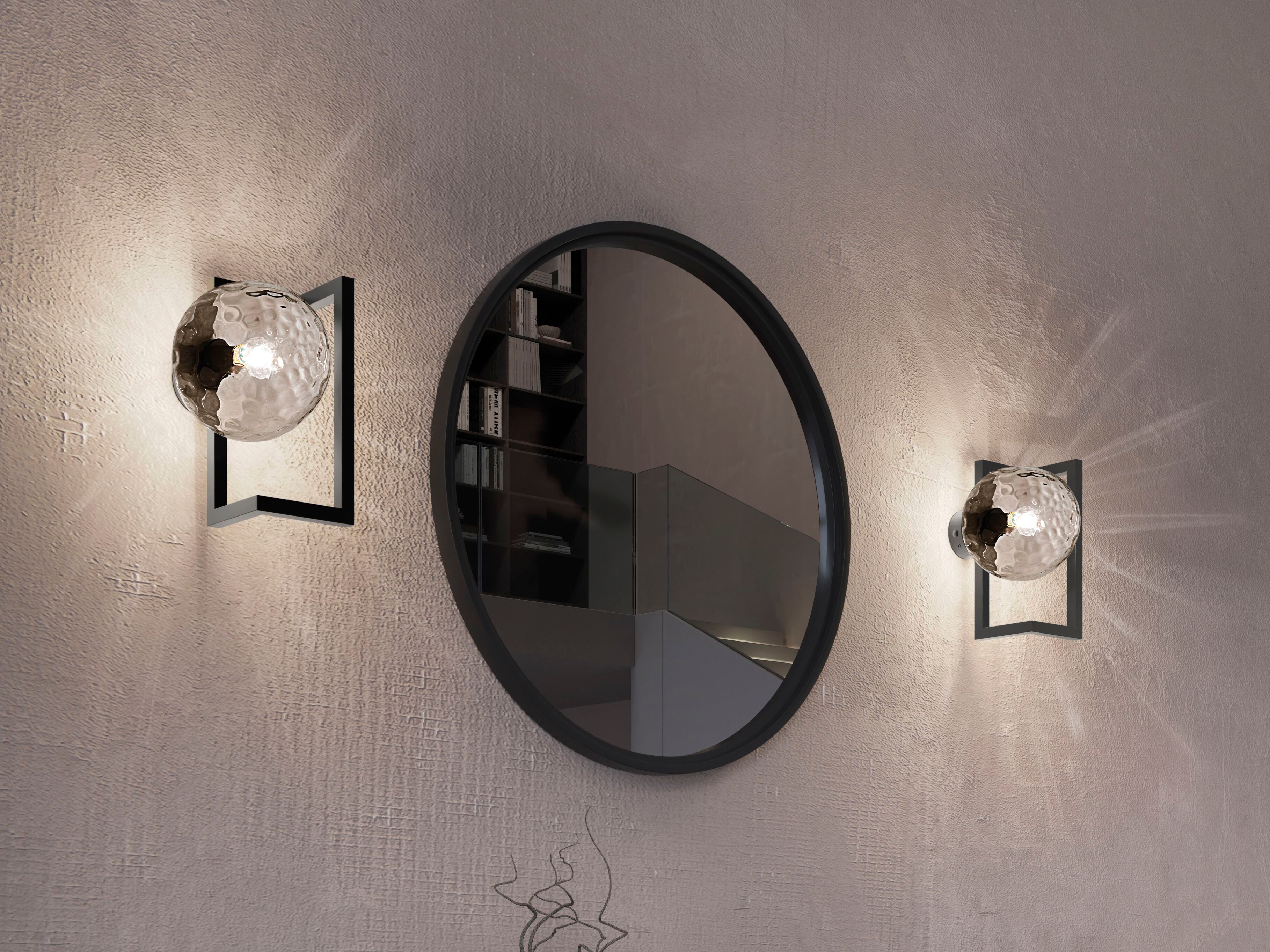 Стеклянный и металлический настенный светильник Vetreria Vistosi Globose ARCH-00020528