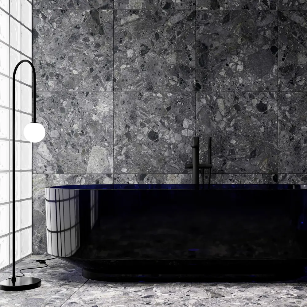 Глазурованный керамогранит Abgres Terrazzo 60x60 см 1.44 м² матовый цвет серый Santreyd STLM-2019318 - Вид №3