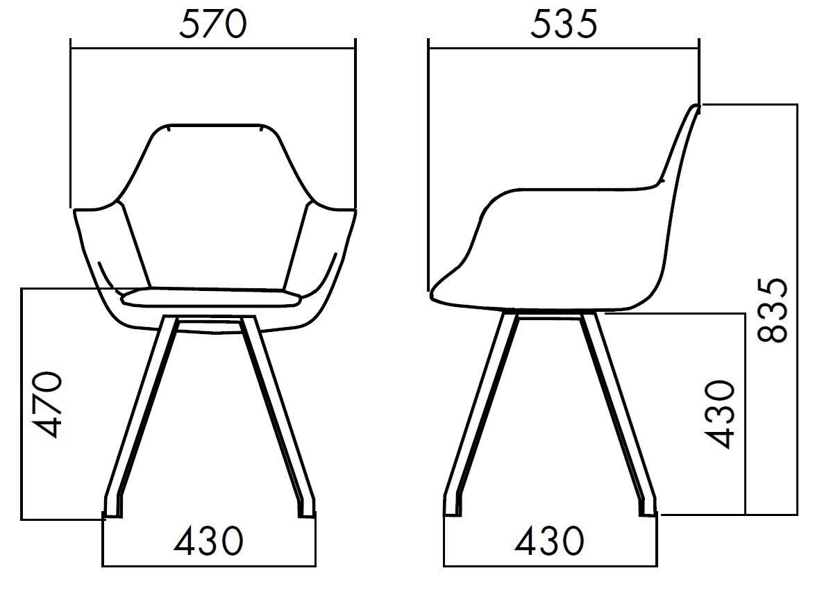 Стул из полиэтилена с подлокотниками ALMA DESIGN y Chair ARCH-00091130 - Вид №7