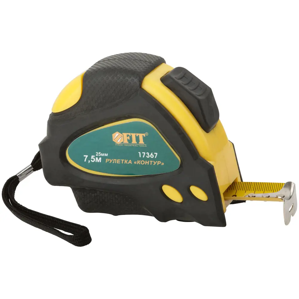Рулетка Fit Контур, с автостопом, 7.5 м x 25 мм STLM-2084635