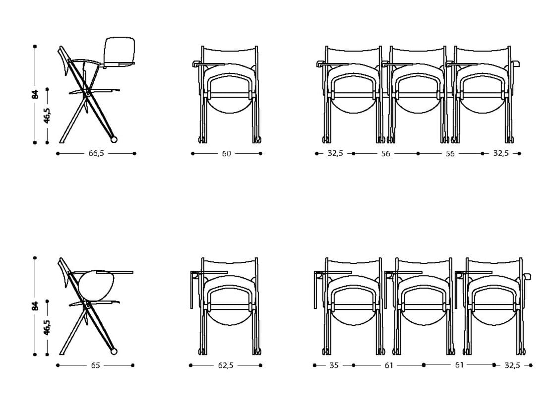 Складной стул для конференций с откидывающейся крышкой LAMM Conpass ARCH-00039297 - Вид №7