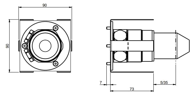 Встраиваемый корпус для переключателей Rubinetterie Frattini 99201B ARCH-00130008 - Вид №2