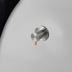 Запорный вентиль матовая сталь с оранжевой ручкой Toki Radomonte TKI50SCIL24