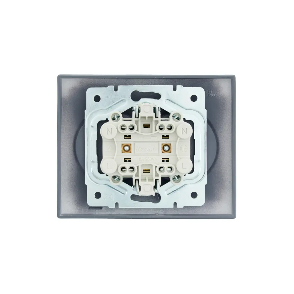 Двойная розетка Lezard Vesna графит без заземления 87103762 STLM-1573691 - Вид №2