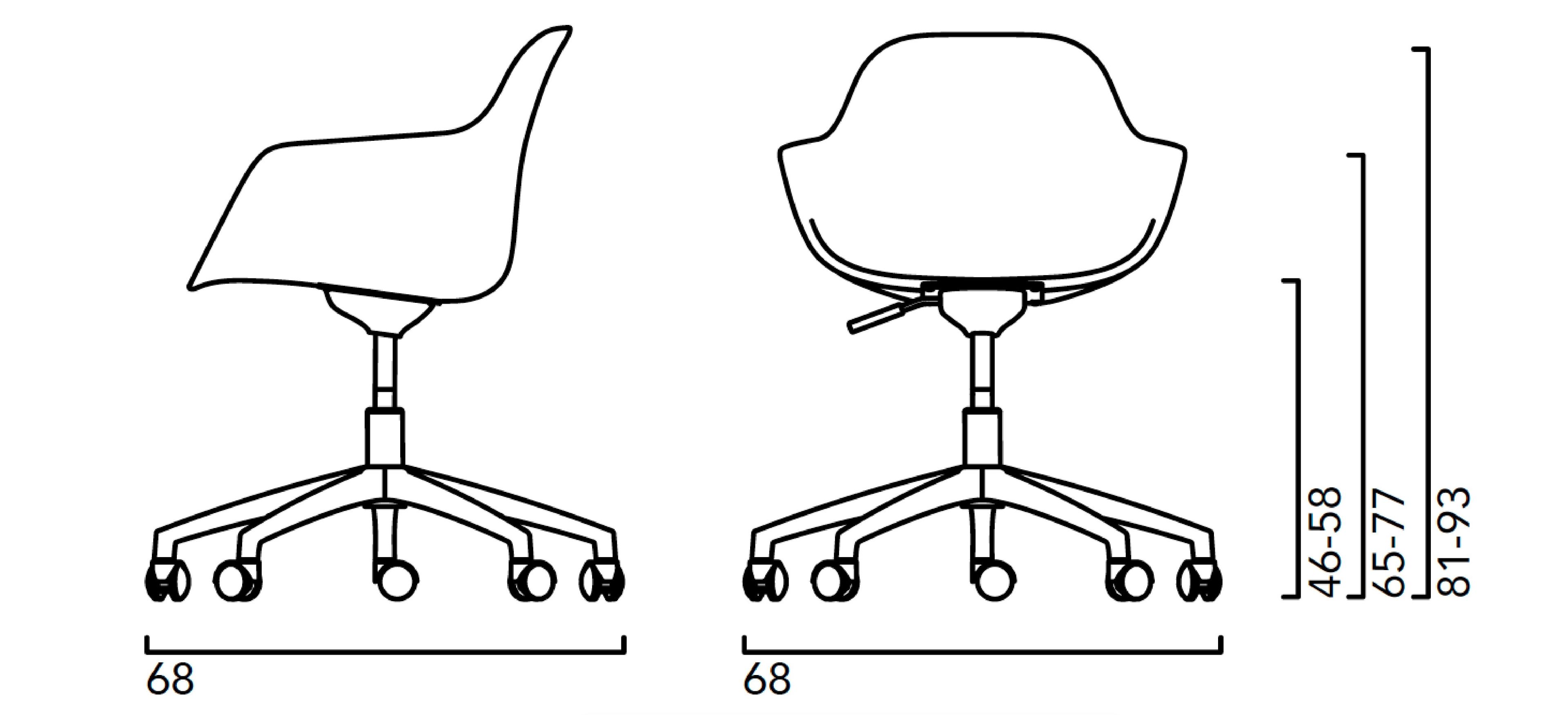 Вращающееся кресло из полипропилена Crassevig Pola ARCH-00120911 - Вид №5