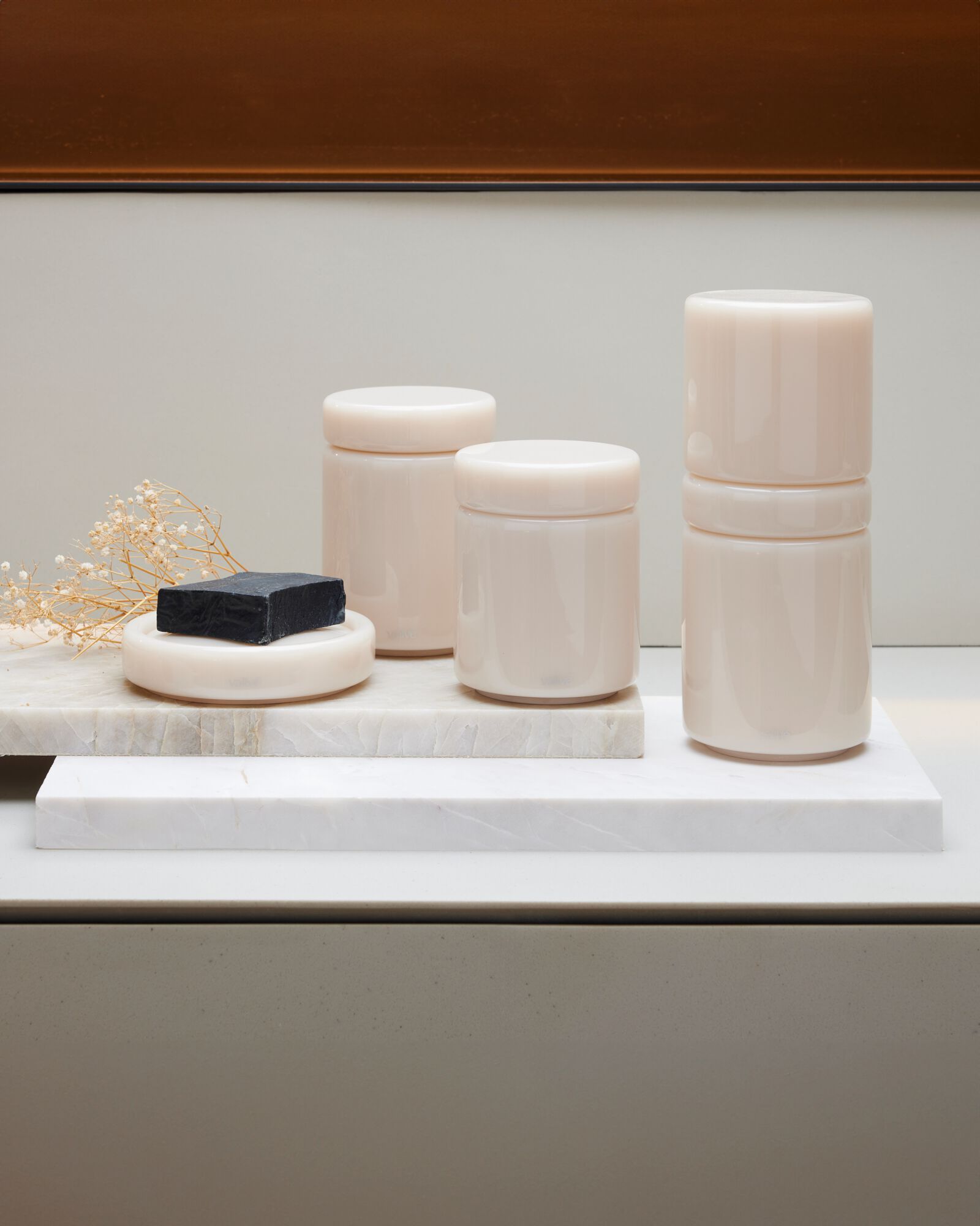 Держатель для хлопковых палочек из смолы с крышкой Vallvé LUNA ARCH-00126859 - Вид №5