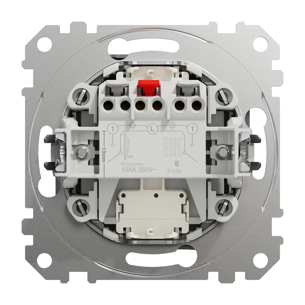Выключатель встраиваемый Systeme Electric Sedna Design 2 клавиши с подсветкой, цвет алюминий Sedna Design Elements STLM-2167923 - Вид №2