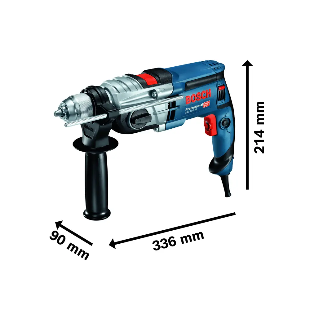 Дрель сетевая ударная Bosch Professional GSB 19-2 RE 060117B500, 850 Вт STLM-2053172 - Вид №6