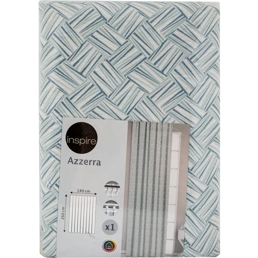 Штора на ленте «Azzerra», 140х260 см, абстракция, цвет голубой 82135880 STLM-2130738 Santreyd  - Вид №4