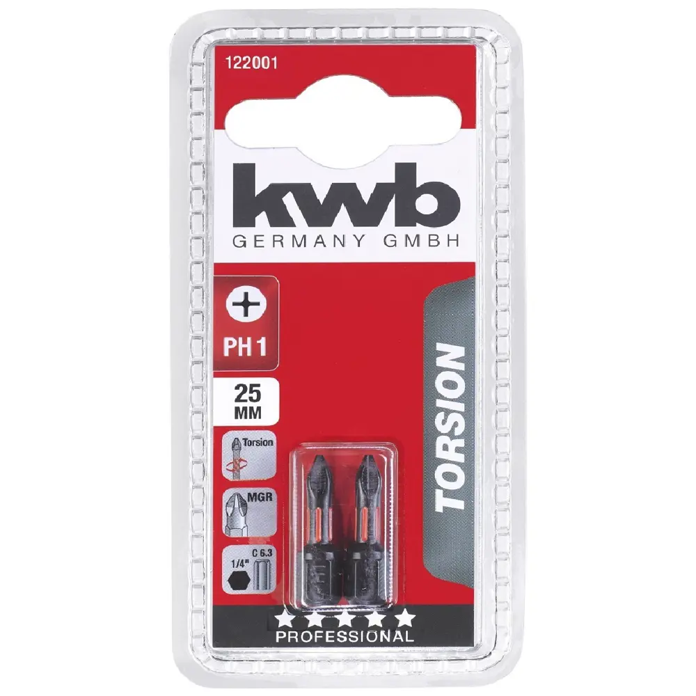 Бита KWB 122001 PH1x25 мм, 2 шт. 86838710 STLM-2164976 Santreyd  - Вид №1