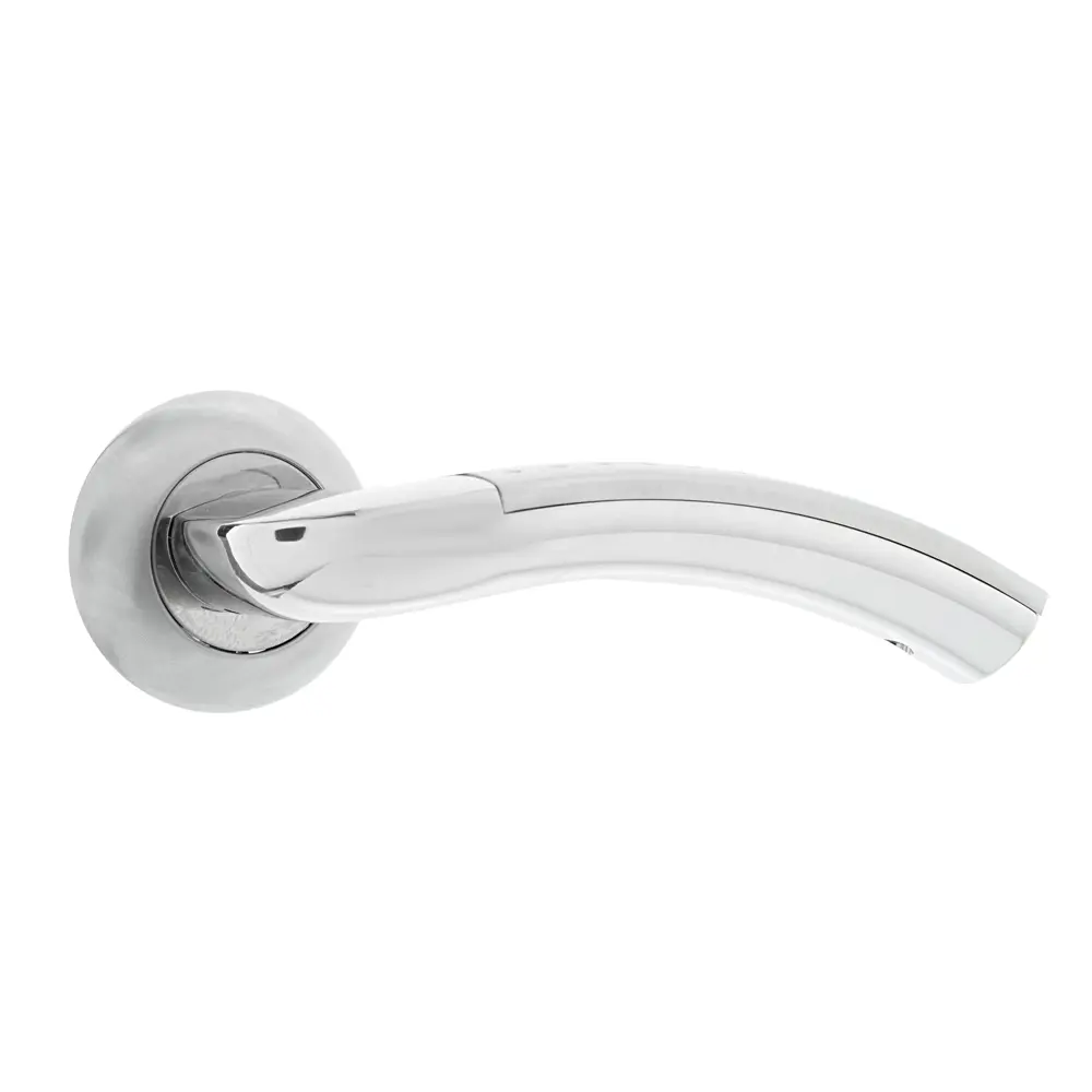 Ручки дверные на розетке Inspire ZC-26-L1/S1, ЦАМ, цвет матовый хром STLM-2127260