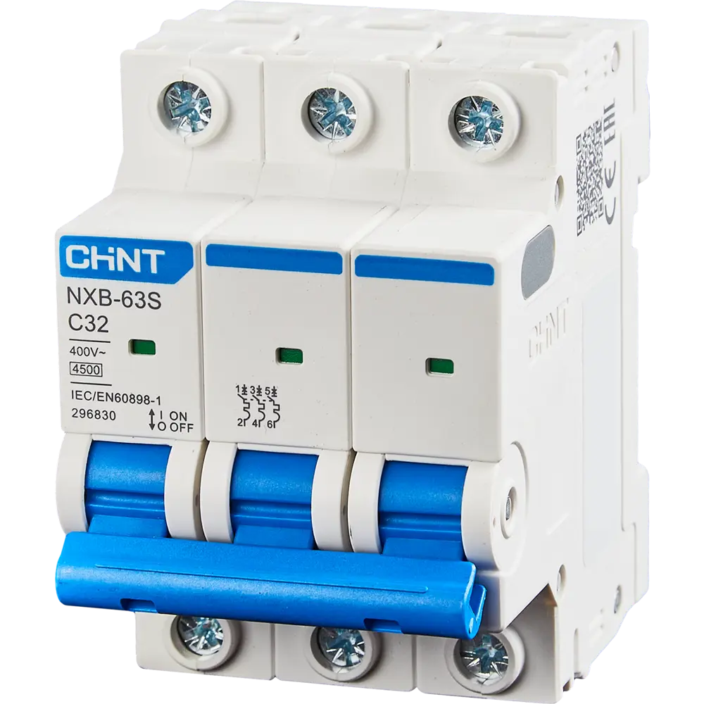 Автоматический выключатель CHINT NXB-63S 3P C32 А 4.5 кА STLM-2046410 - Вид №1