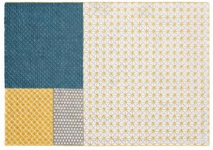GAN Прямоугольный коврик ручной работы из ткани Silaï