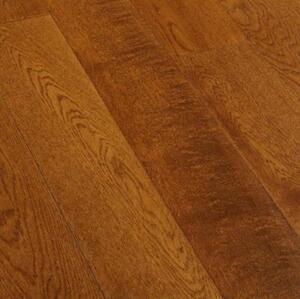 Массивная доска Magestik floor С покрытием Коньяк () (400-1800)x180x20мм Дуб Натур с брашью (Текстурированная) 400-1800х180 мм.