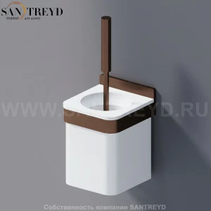 Agape MEMORY Туалетный ёрш белый в темном бронзовом каркасе AMEM855BRZ