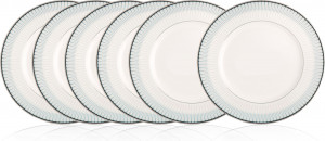 10665469 Noritake Набор из 6 тарелок закусочных Noritake "Богарт платиновый" 22см Фарфор костяной