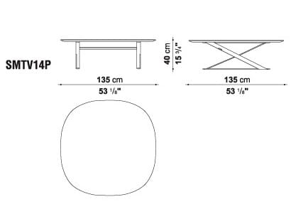 Мраморный квадратный низкий журнальный столик Maxalto пафос ARCH-00014089 - Вид №1