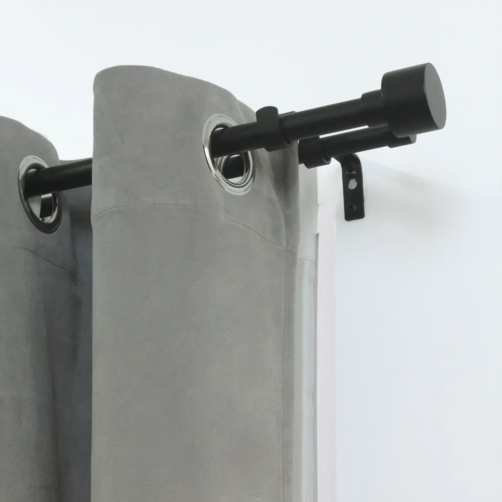 INSPIRE Duplo - двухрядный металлический карниз для штор 160-300 см черный 84407318 STLM-0049486 - Вид №2