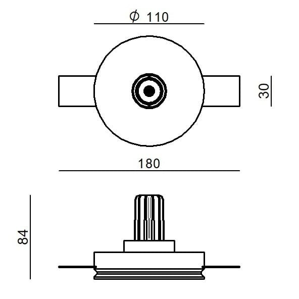 Гипсокартон утопленный круглый светодиодный прожектор Linea Light Group GYPSUM COLORING_R1 ARCH-00013931