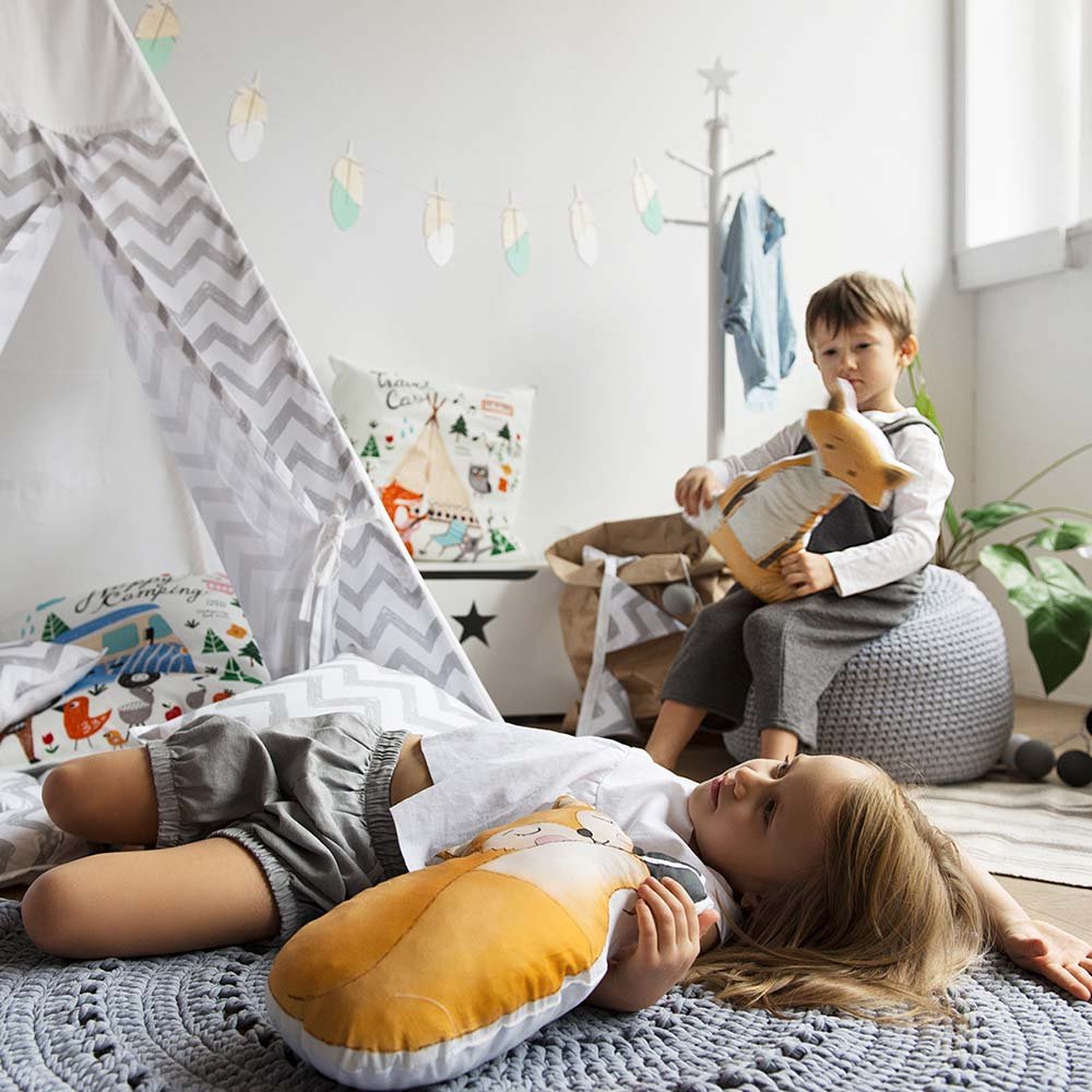 Вигвам для детей Grey Zigzag VAMVIGVAM GREY ZIGZAG 281917 Белый;серый Santreyd  - Вид №7