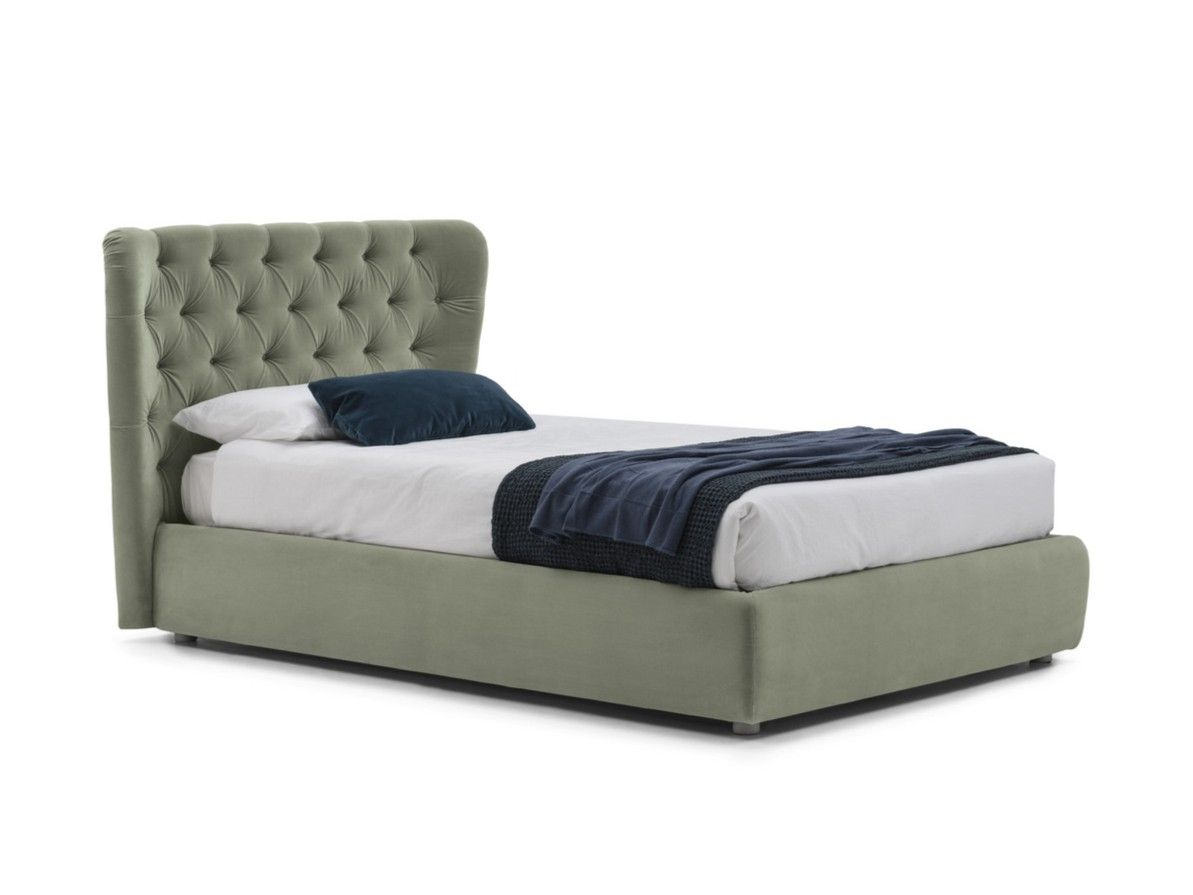 Односпальная кровать для хранения с капитонным изголовьем Bolzan Selene ARCH-00055484 - Вид №1